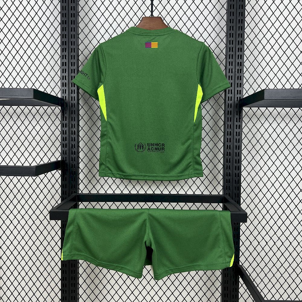 Kid's FC Barcelona 2025/26 Green GK Kit