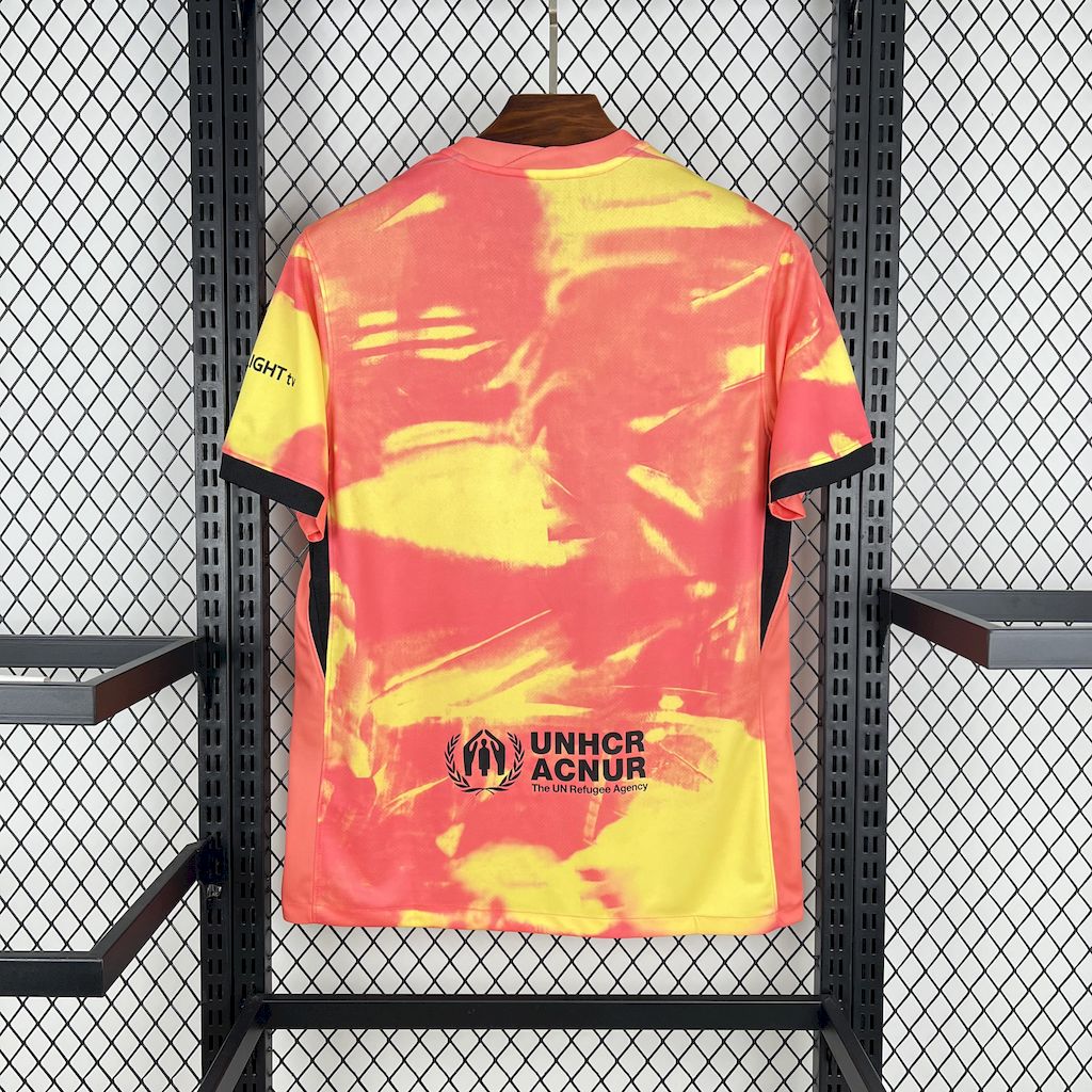 Men's FC Barcelona 2025/26 Orange Pré-Match Training Jersey