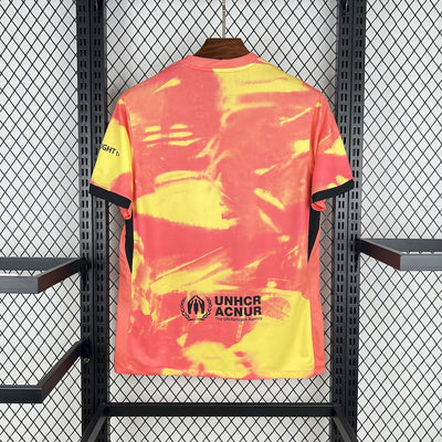 Men's FC Barcelona 2025/26 Orange Pré-Match Training Jersey