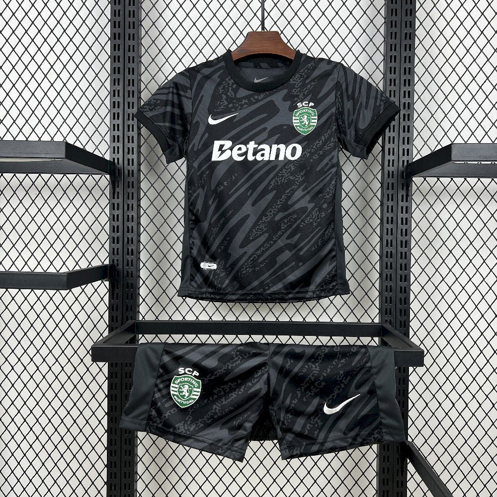 Kid's Sporting CP 2025/26 Black GK Kit