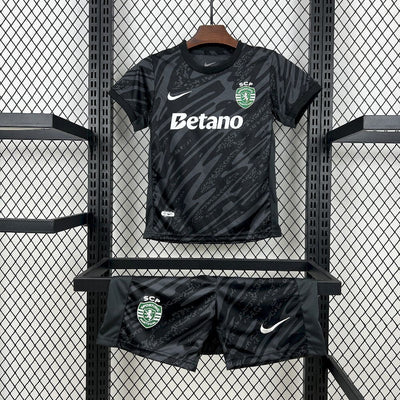 Kid's Sporting CP 2025/26 Black GK Kit