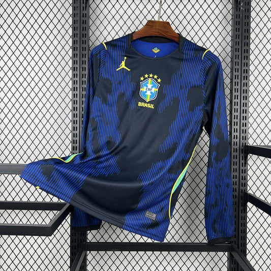 Men’s Brazil 2026 Away Long Sleeve Jersey