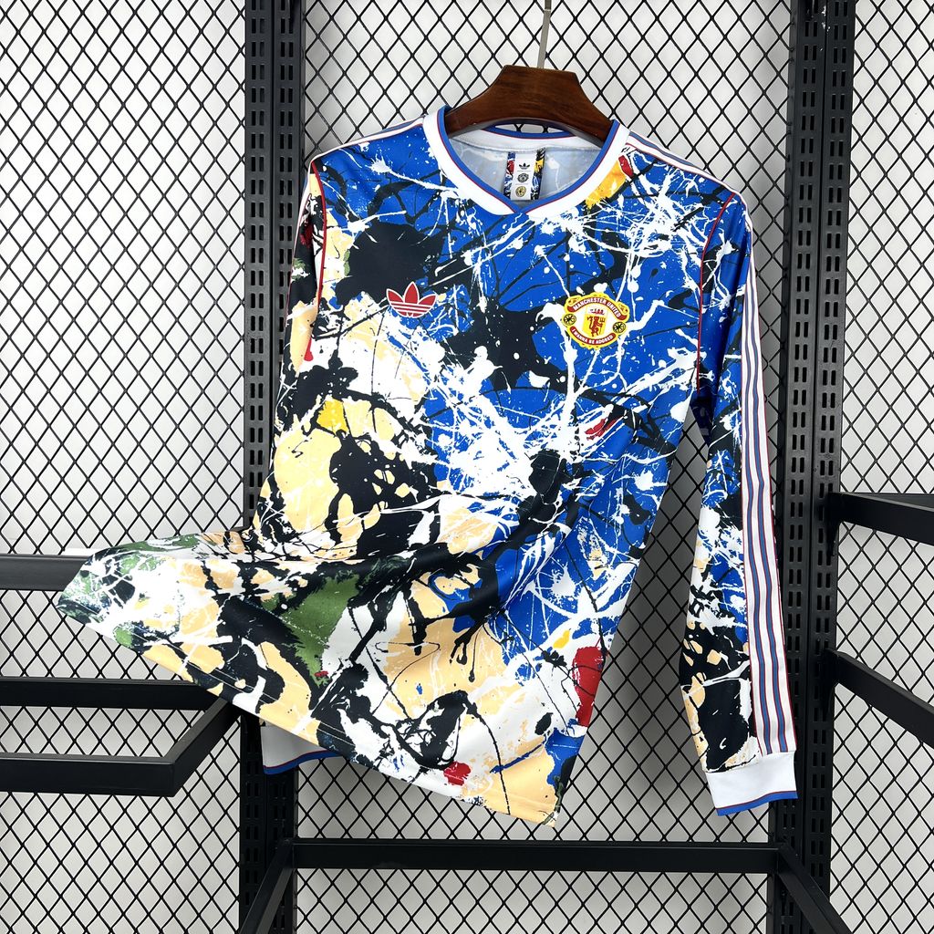 Men’s Manchester United 2026 Stone Roses Long Sleeve Edition Jersey
