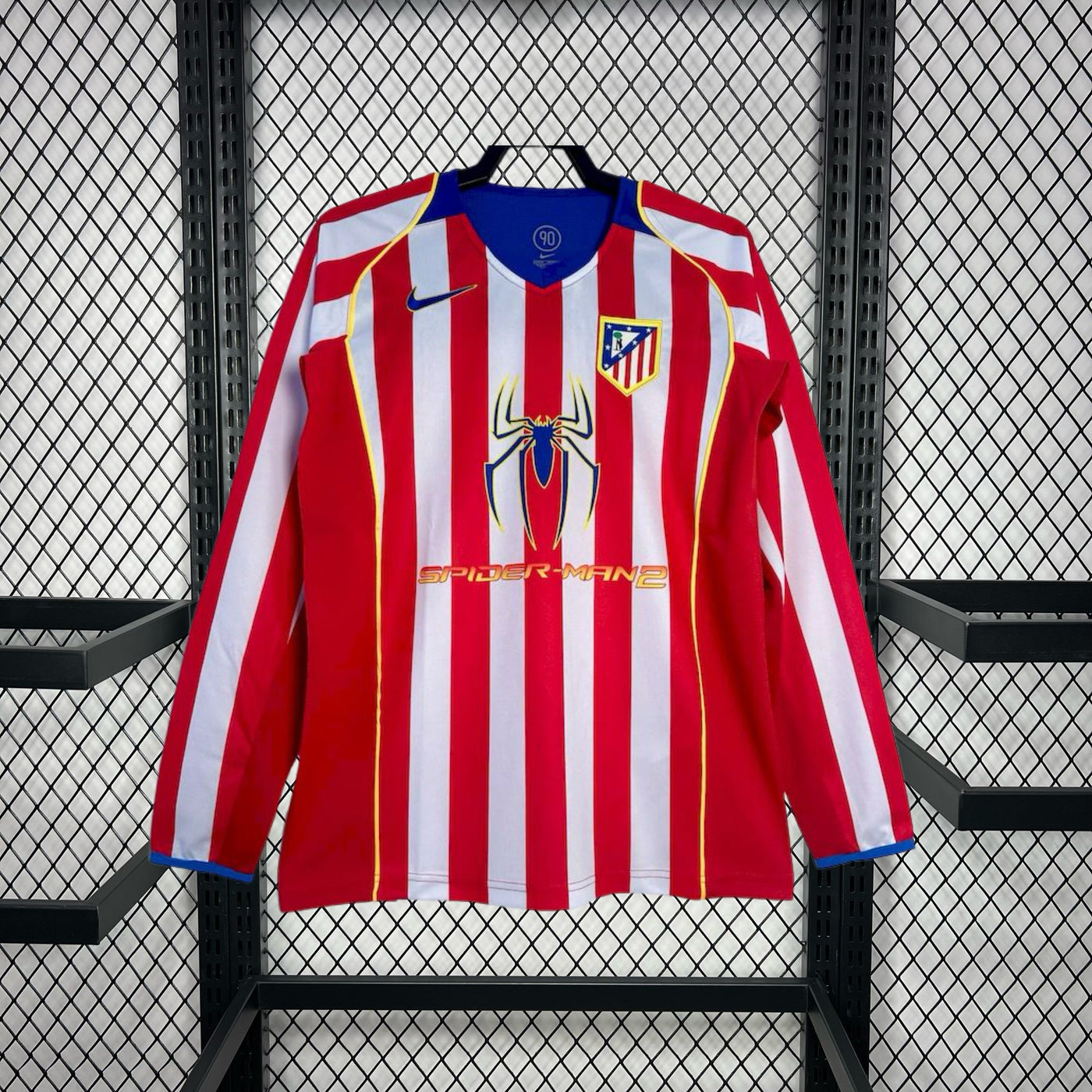 Retro's Atlético de Madrid 2004/05 Home Long Sleeve Jersey