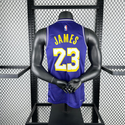 Men’s L.A. Lakers #23 James Jersey – Purple