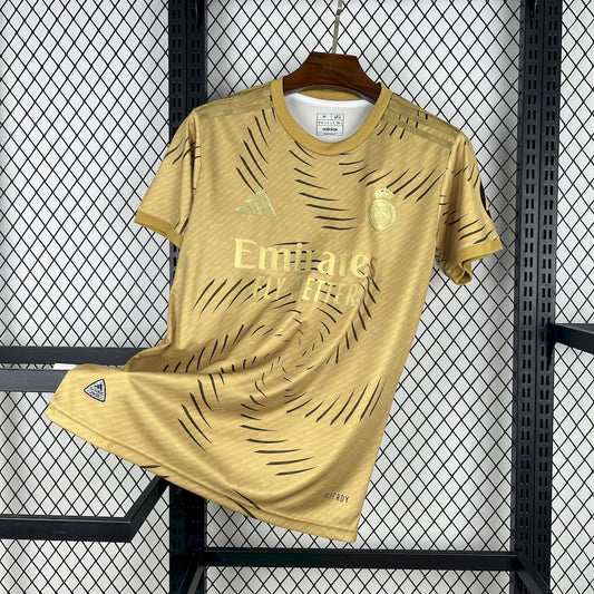 Men's Real Madrid 2025/26 Golden Pré-Match Training Jersey