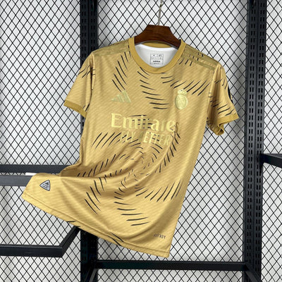 Men's Real Madrid 2025/26 Golden Pré-Match Training Jersey