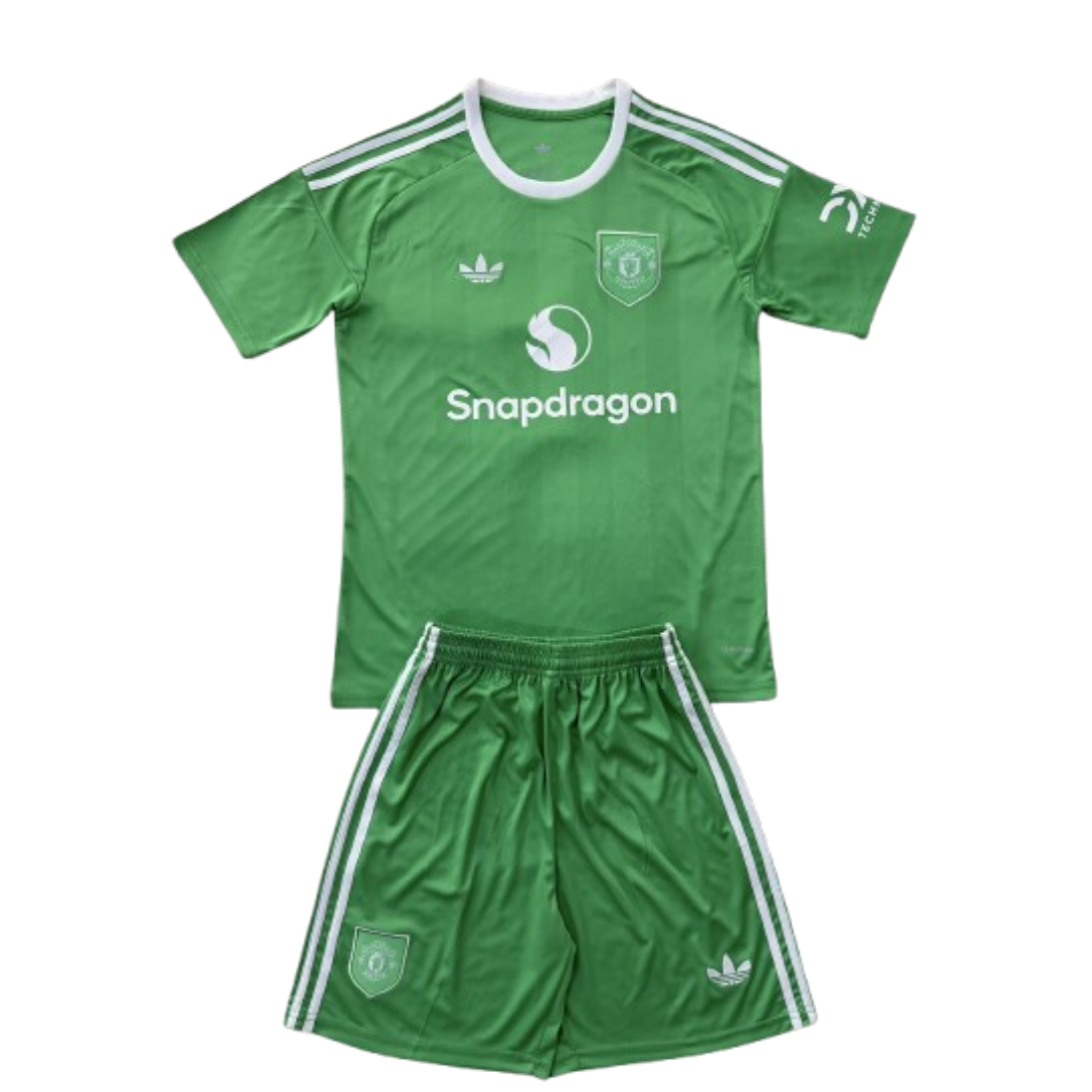 Kid's Manchester United 2025/26 Green GK Kit