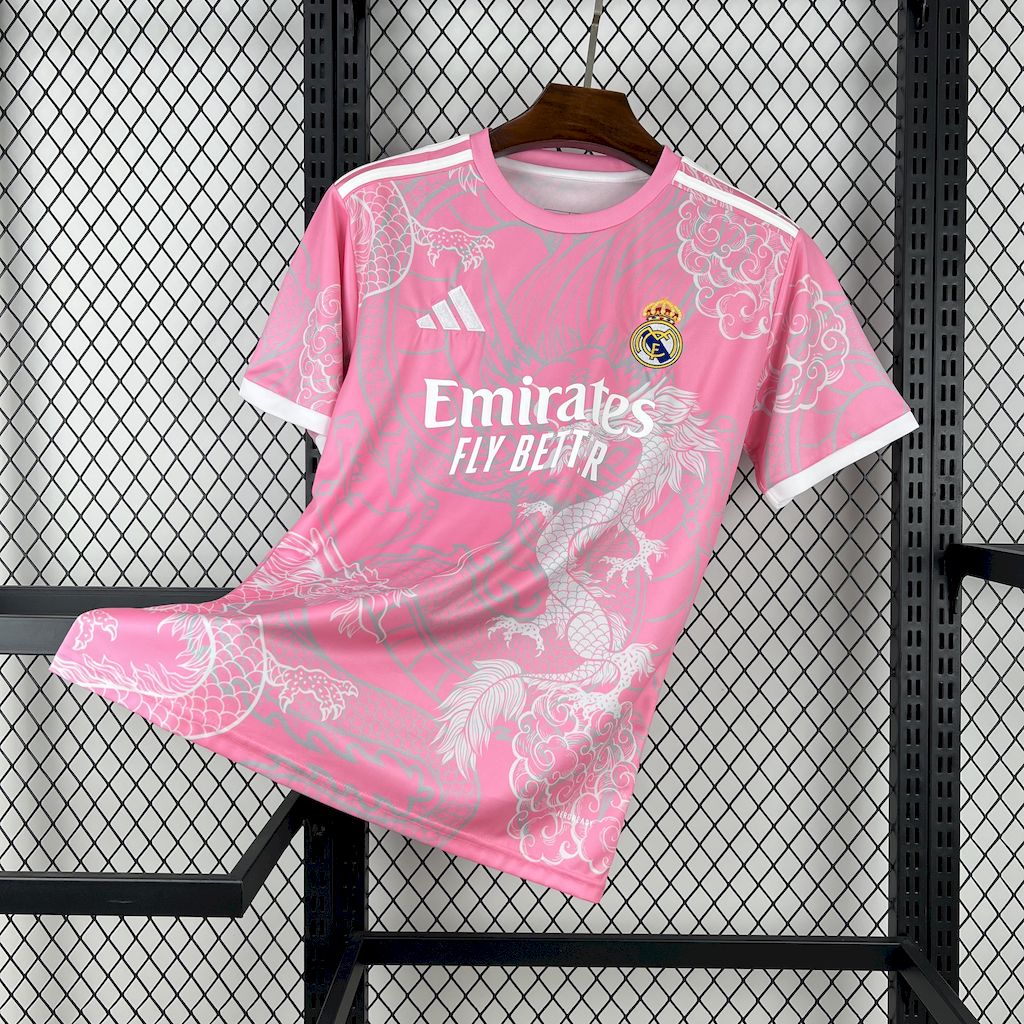 Men's Real Madrid 2025/26 Pink Dragon Edition Jersey