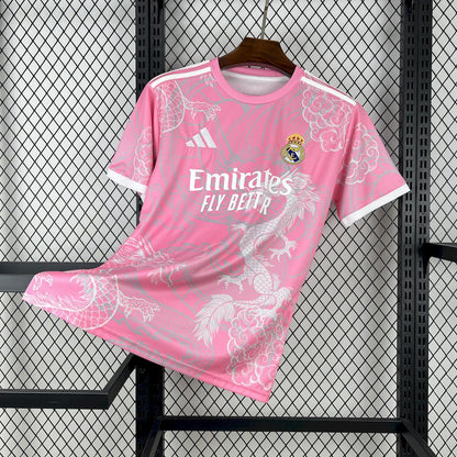 Men's Real Madrid 2025/26 Pink Dragon Edition Jersey