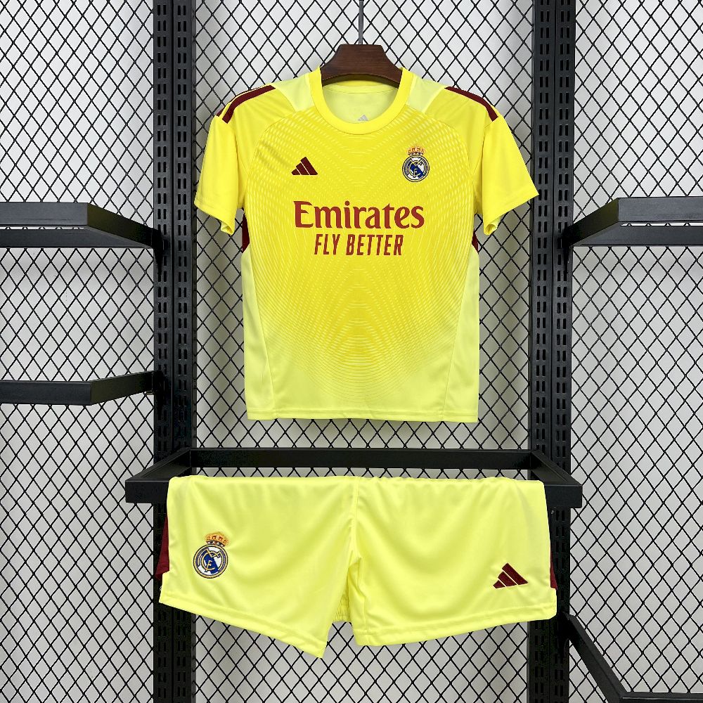 Kid's Real Madrid 2025/26 Yellow GK Kit