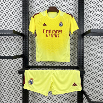 Kid's Real Madrid 2025/26 Yellow GK Kit