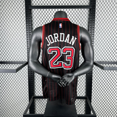 Men’s Chicago Bulls #23 Jordan Jersey – Black & Red