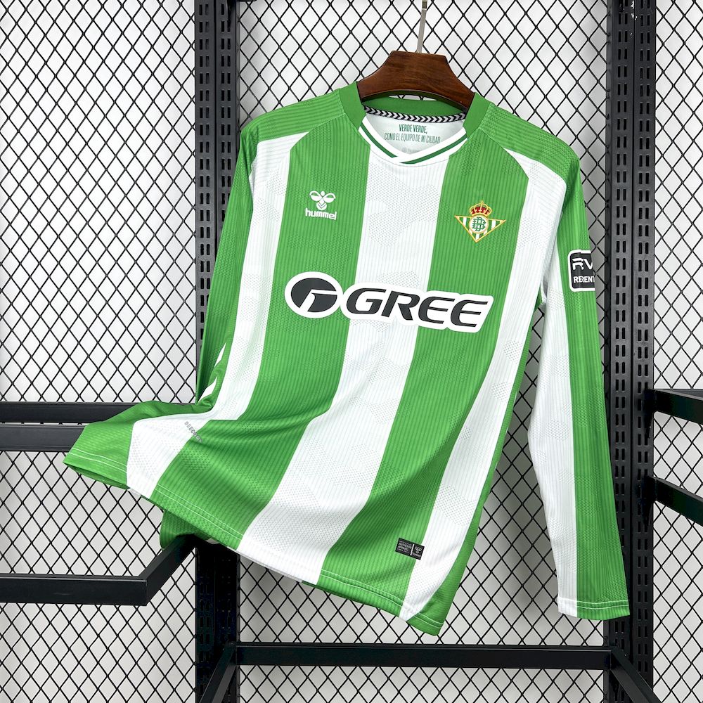 Men’s Real Betis 2025/26 Home Long Sleeve Jersey