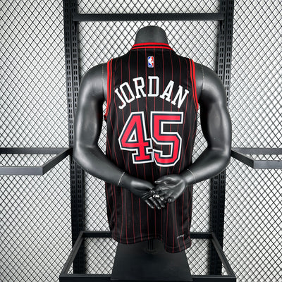 Men’s Chicago Bulls #45 Jordan Jersey – Black & Red
