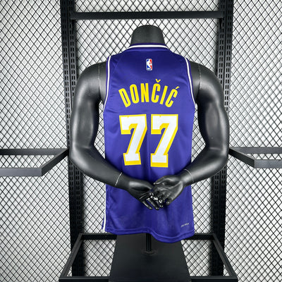 Men’s L.A. Lakers #77 Dončić Jersey – Purple
