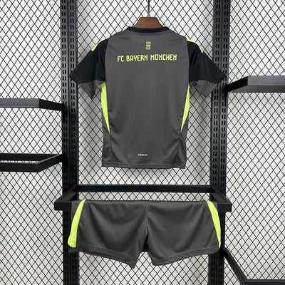 Bayern Munich 2025/26 Black Goalkeeper Kids Kit
