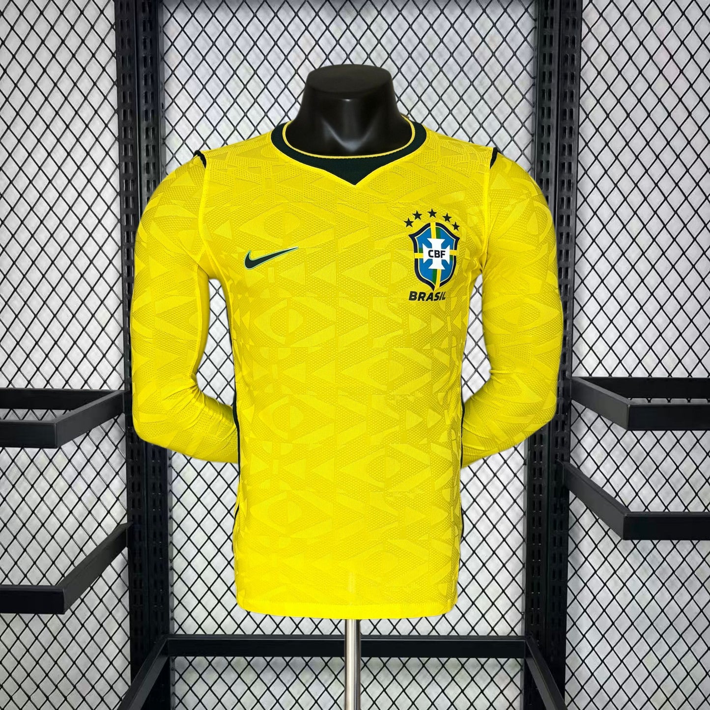 Men’s Brazil 2026 Home Long Sleeve Jersey - Player Version