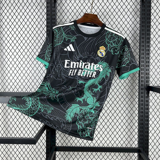 Men's Real Madrid 2025/26 Green & Black Dragon Edition Jersey